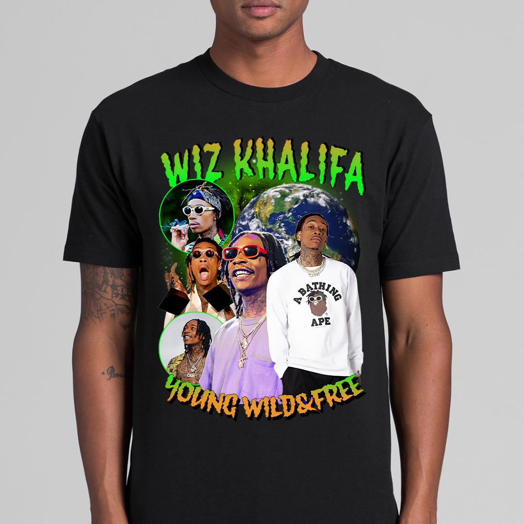 Wiz Khalifa V4 T-Shirt Rapper Family Fan Music Hip Hop Culture