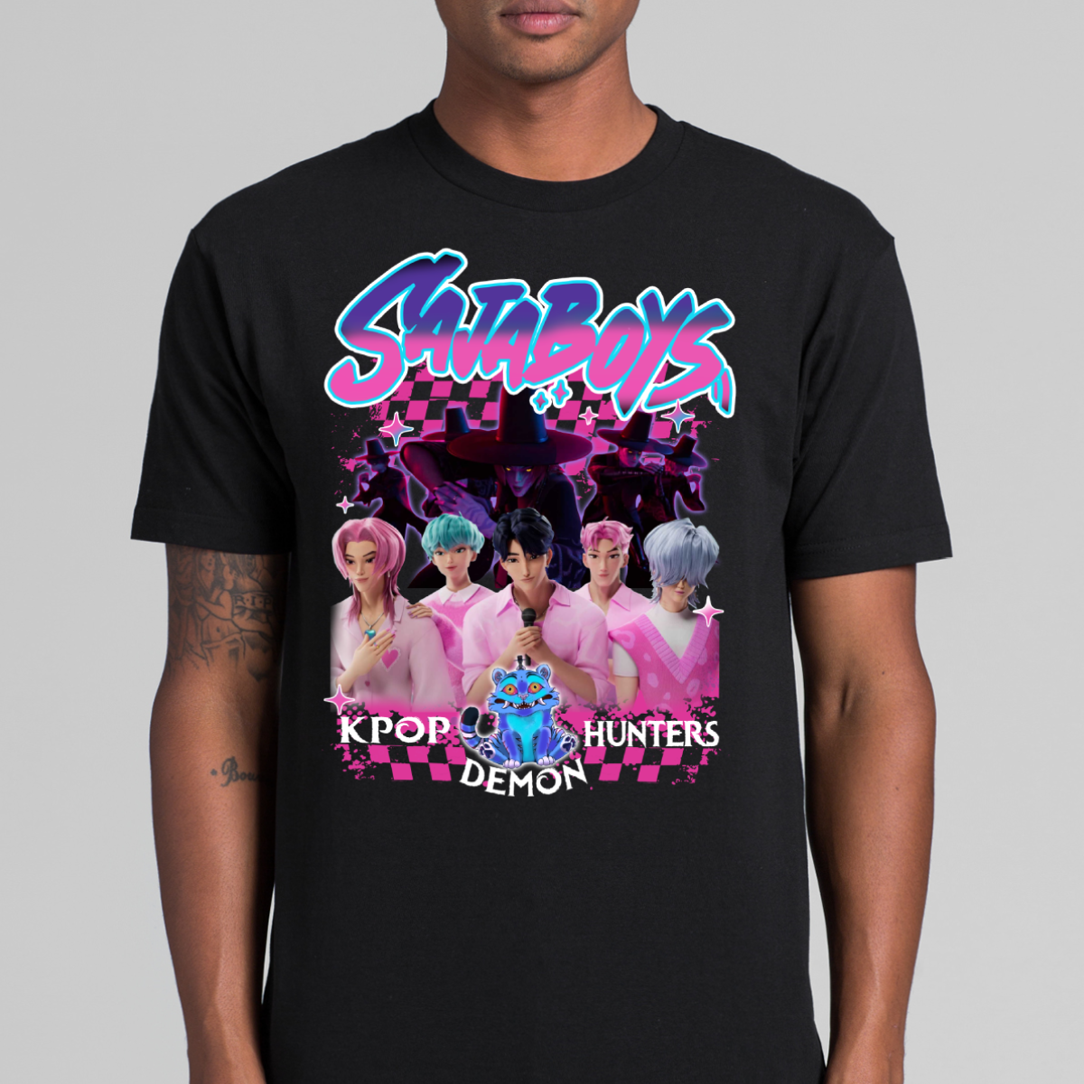 Saja Boys K-pop Demon Hunters V12 T-shirt Animation Movie Tee