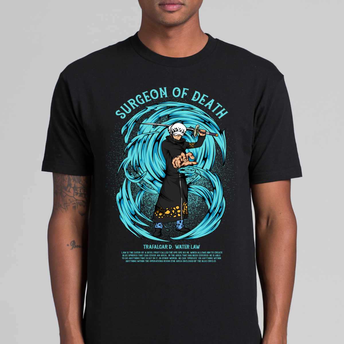 One Piece Trafalgar D. Water Law T-shirt Japanese Anime Tee