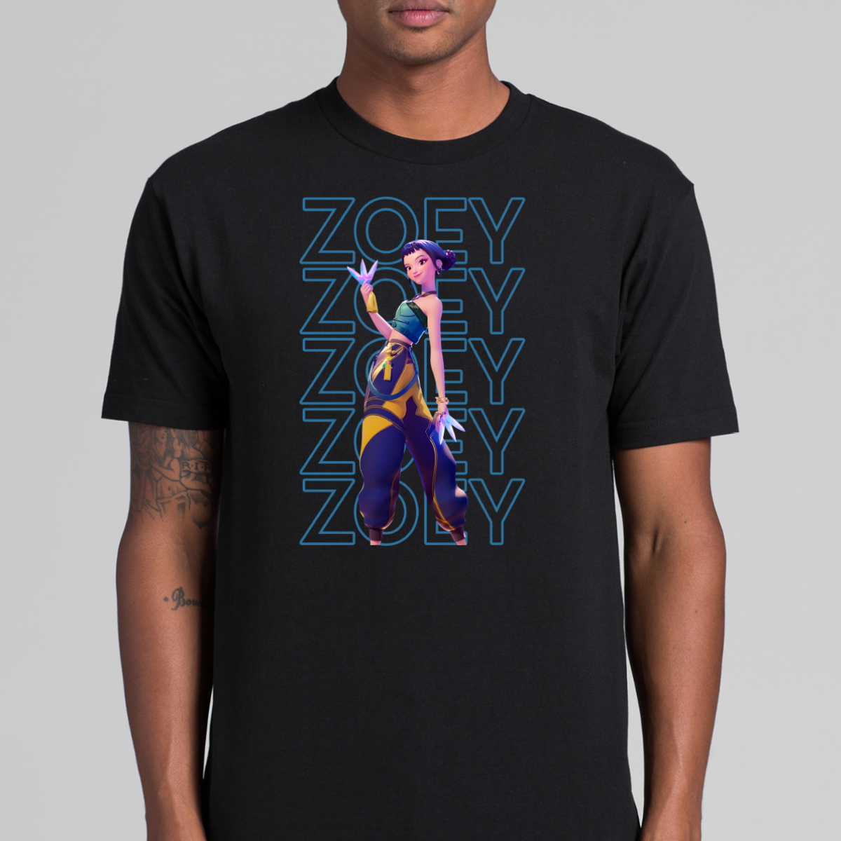 K-pop Demon Hunters Zoey T-shirt Animation Movie Tee