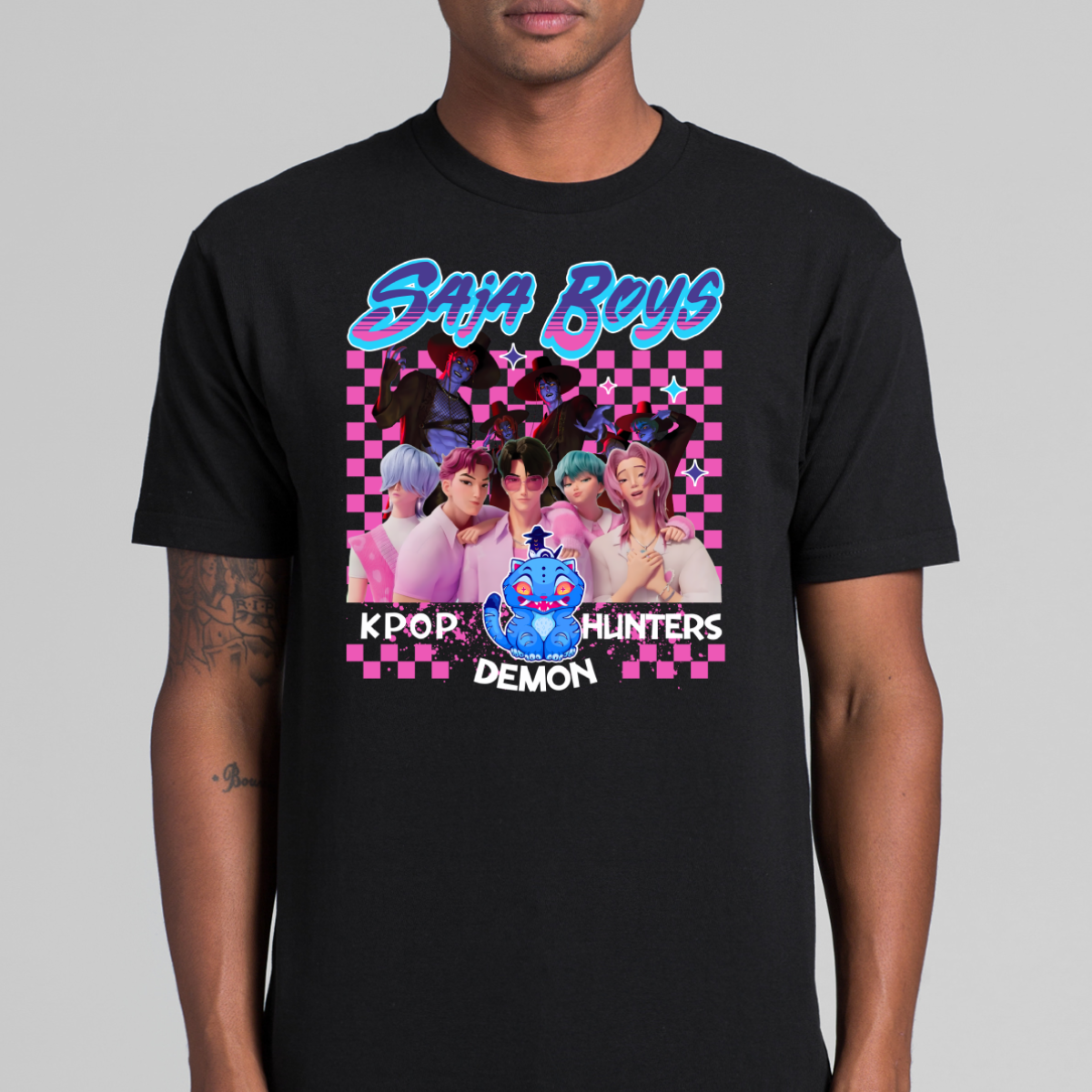 Saja Boys K-pop Demon Hunters V5 T-shirt Animation Movie Tee