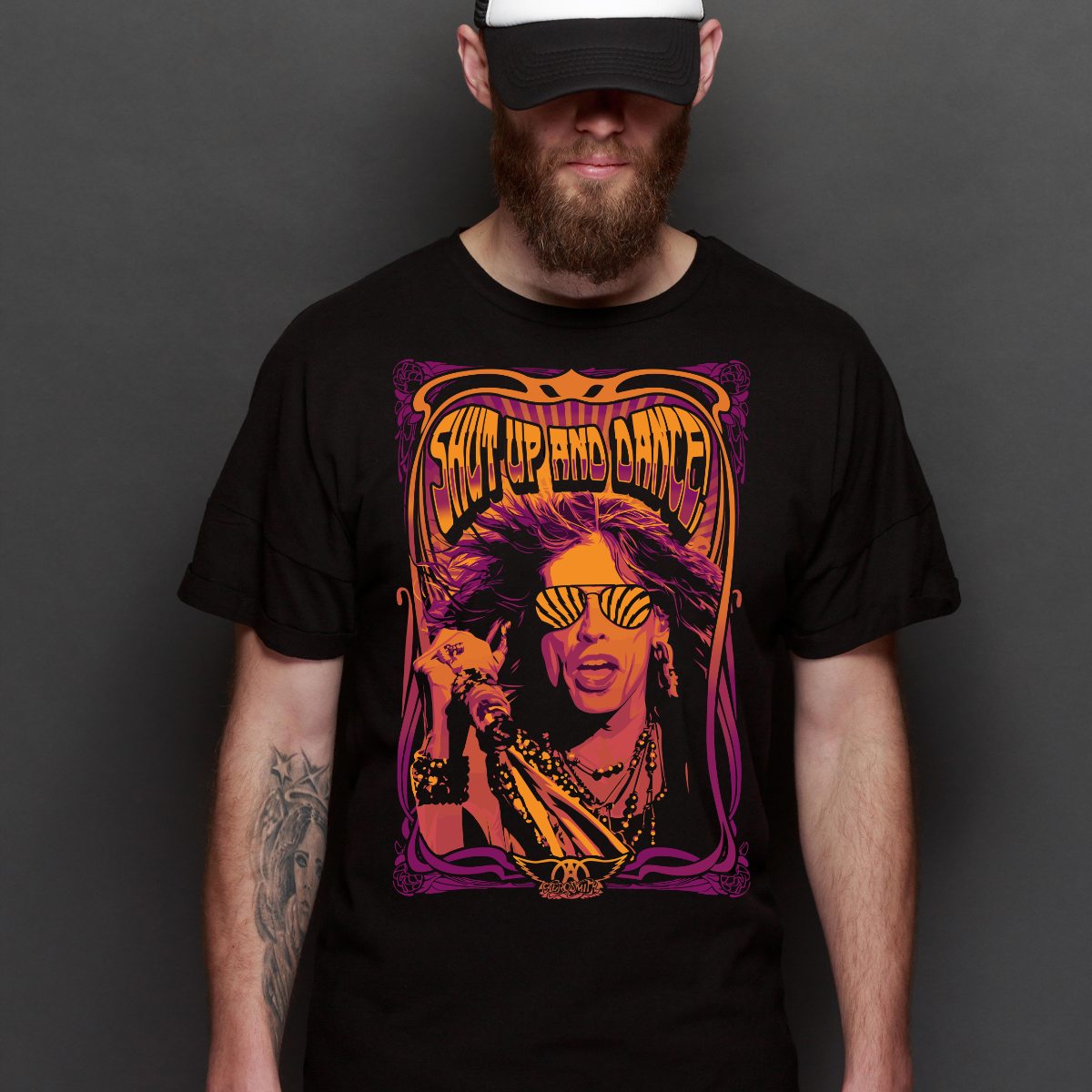 Aerosmith V2 T-Shirt Band Family Tee Music Heavy Metal