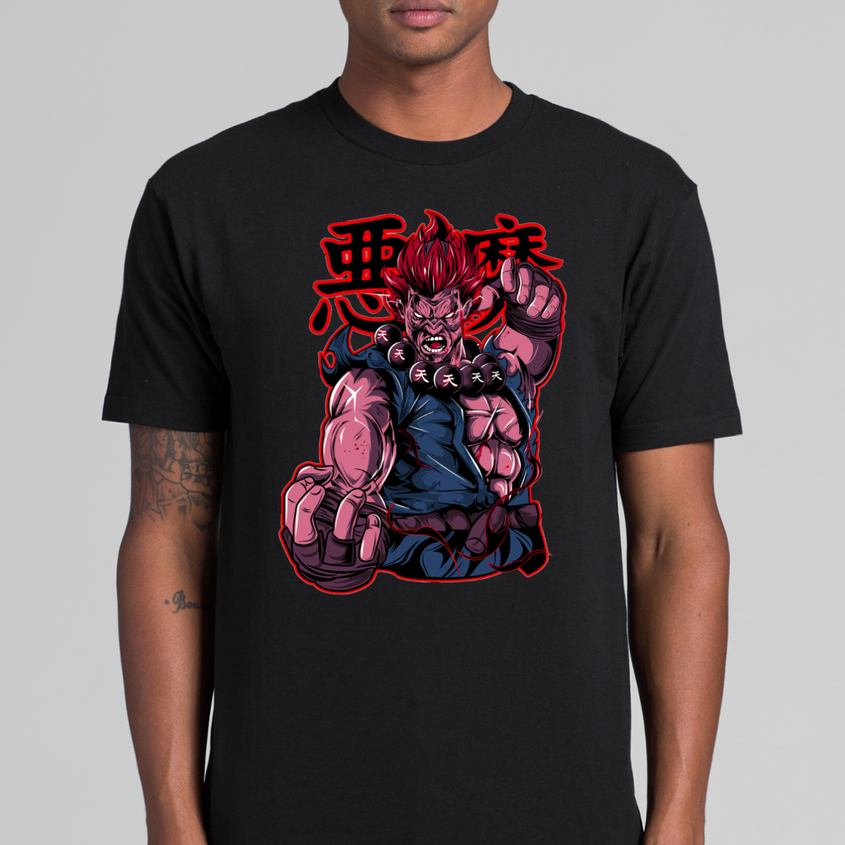 Street Fighters Akuma V2 T-shirt Japanese Gaming Tee