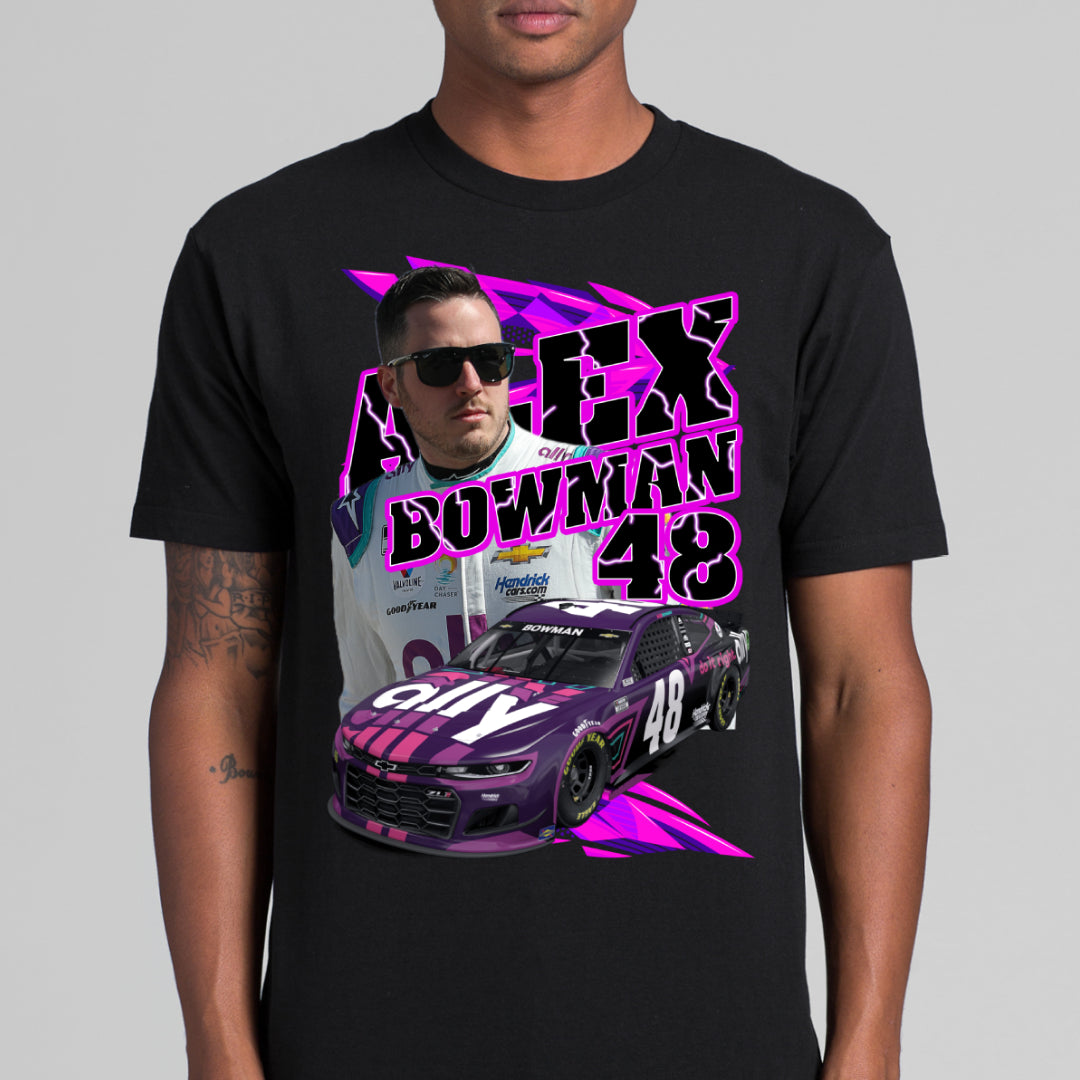 Alex Bowman Stock Car Racing T-Shirt Sport Athlete Family Tee
