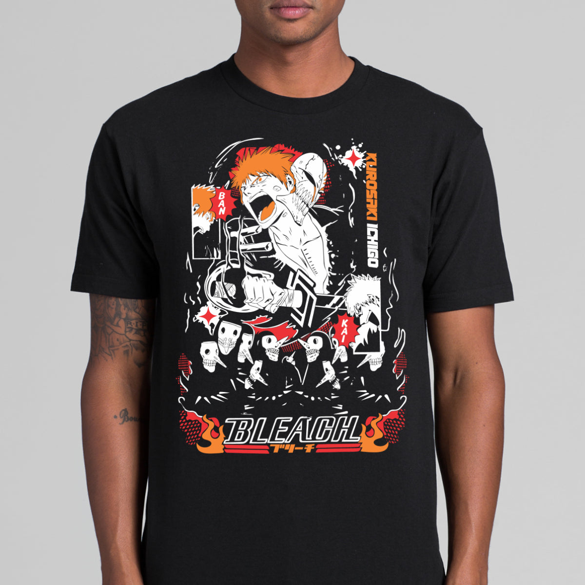 Bleach Ichigo Kurosaki V5 T-shirt Japanese Anime Tee