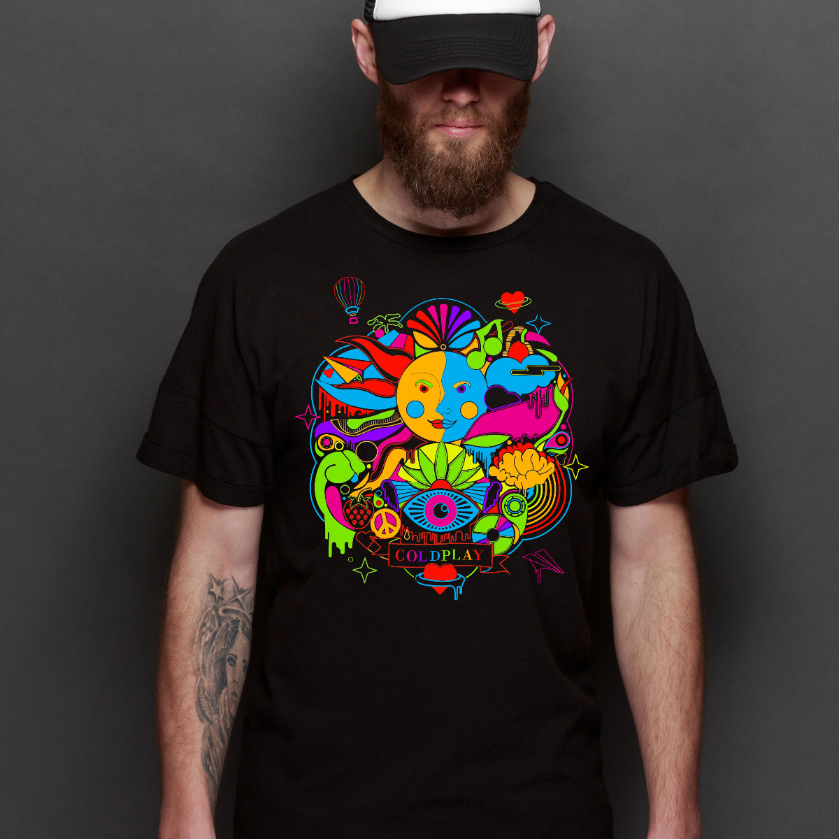 Coldplay V3 T-Shirt Band Family Tee Music Rock and Roll