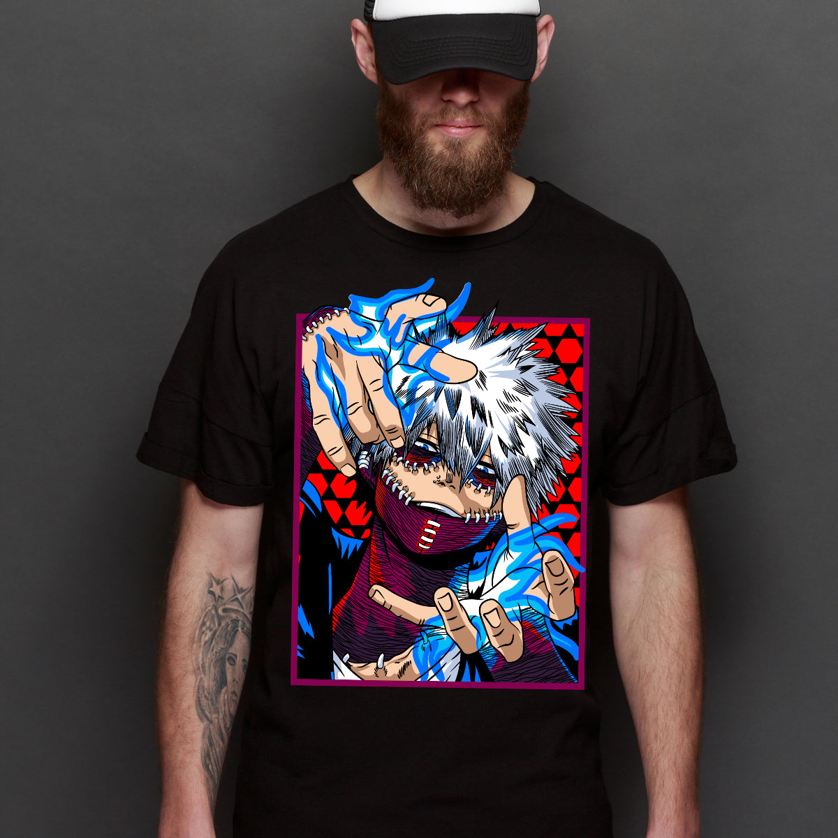 My Hero Academia Todoroki Toya Dabi T-shirt Japanese anime Tee