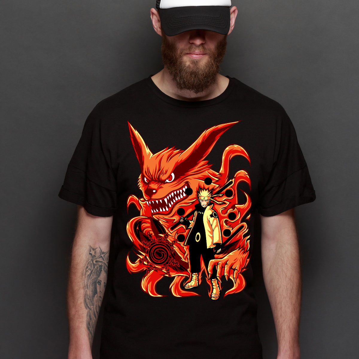 Naruto Kurama Nine-Tailed Fox T-shirt Japanese Anime Tee