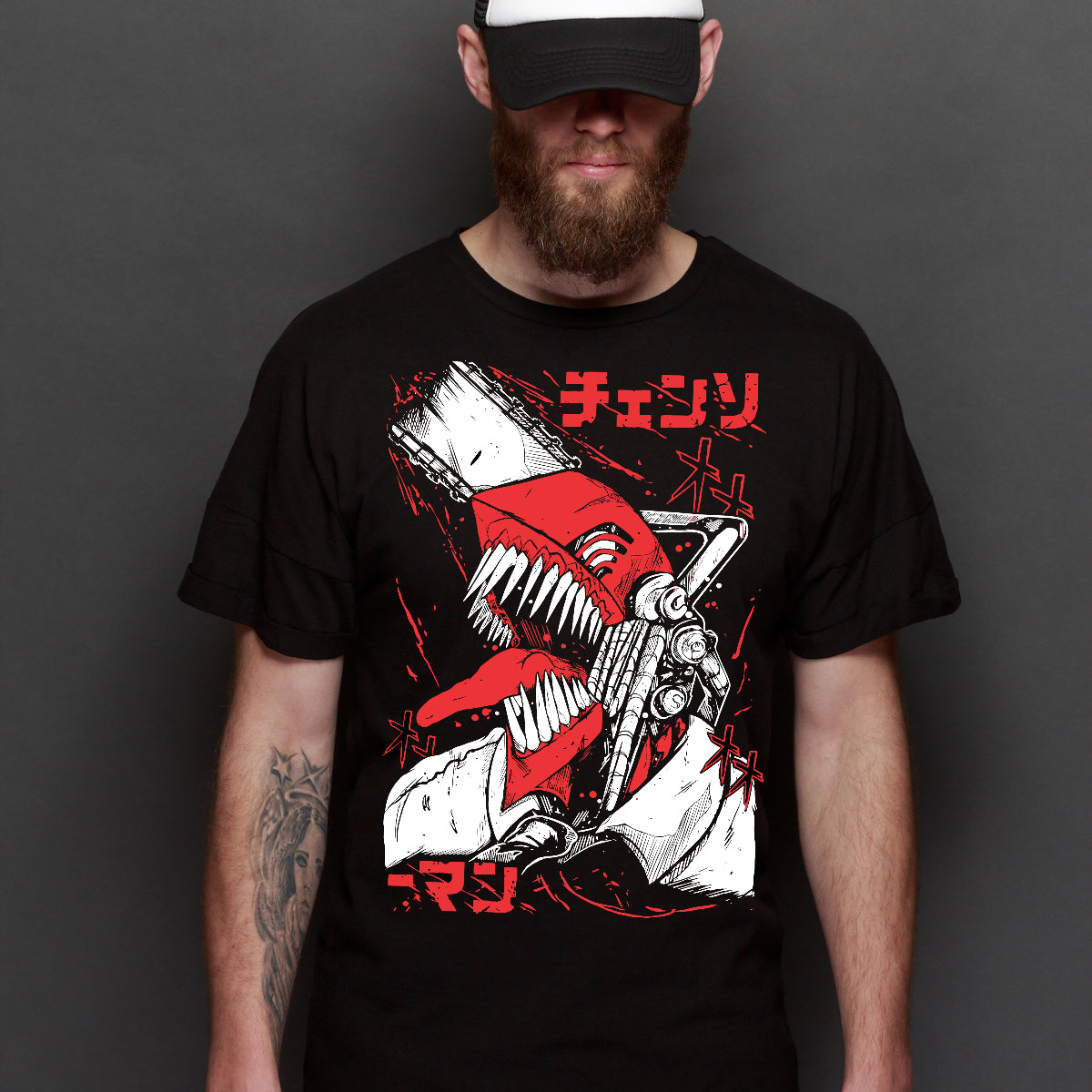Chainsaw Man V10 T-Shirt Cotton Block Tee Japanese anime Tee