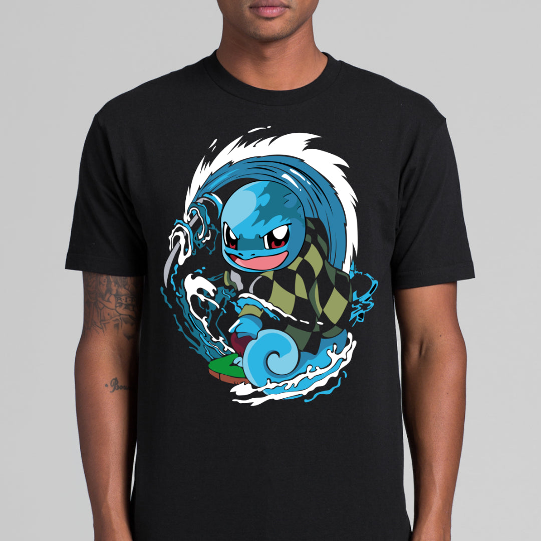 pokemon squirtle T-Shirt Cotton Block Tee Japanese anime