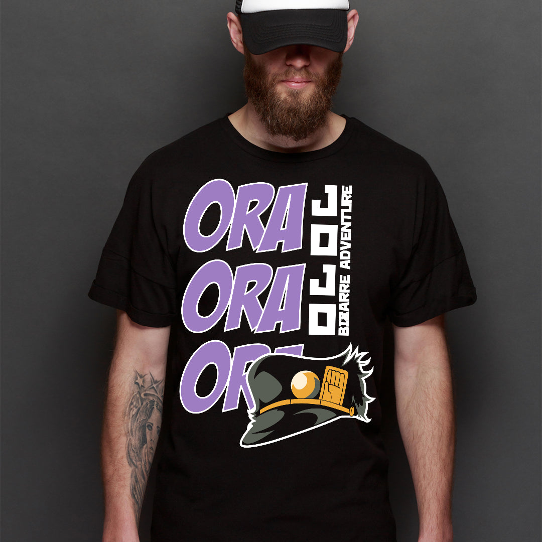 JoJo's Bizarre Adventure Ora! T-Shirt Japanese Anime Tee