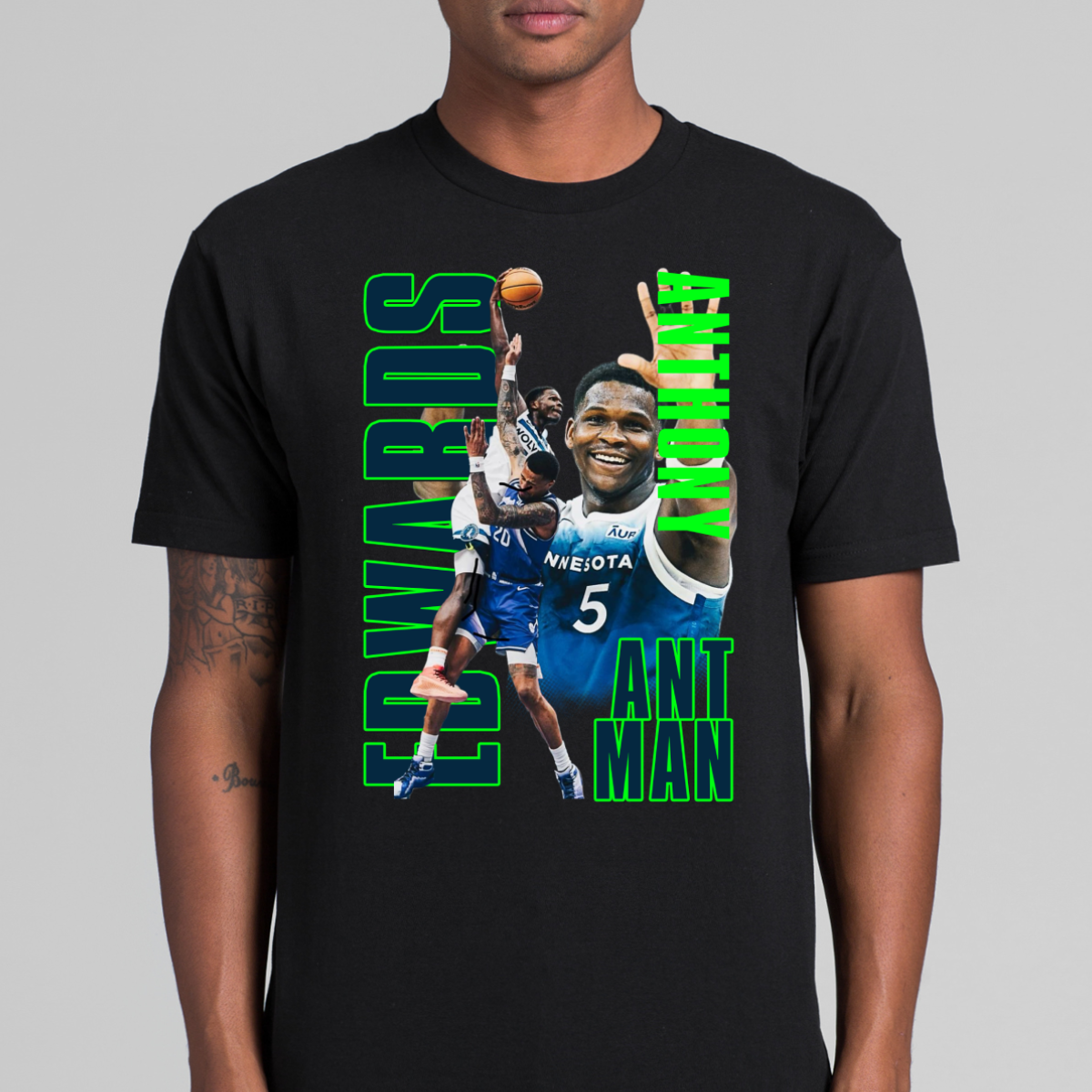 Anthony Edwards Ant Man V5 NBA T-Shirt Sport Athlete Family Tee