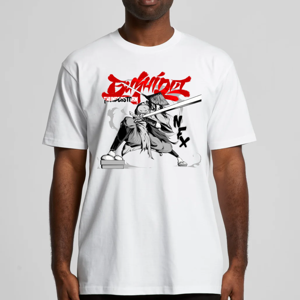 Bushido Thunderstorm T-Shirt Anime Art Tee