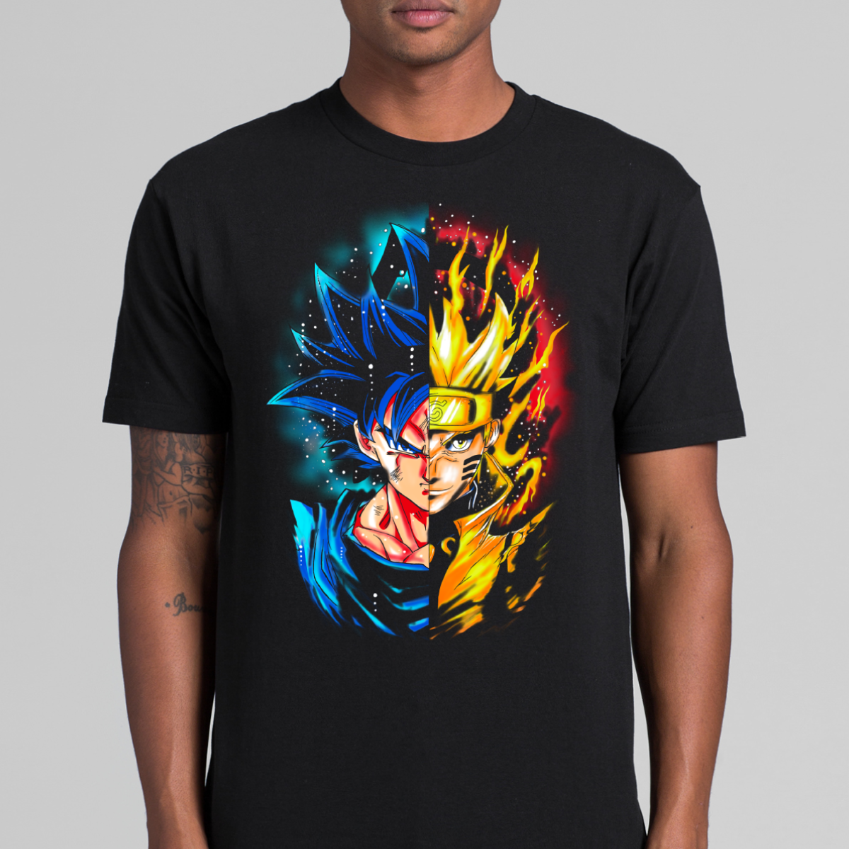 Goku x Naruto T-shirt Japanese Anime Tee