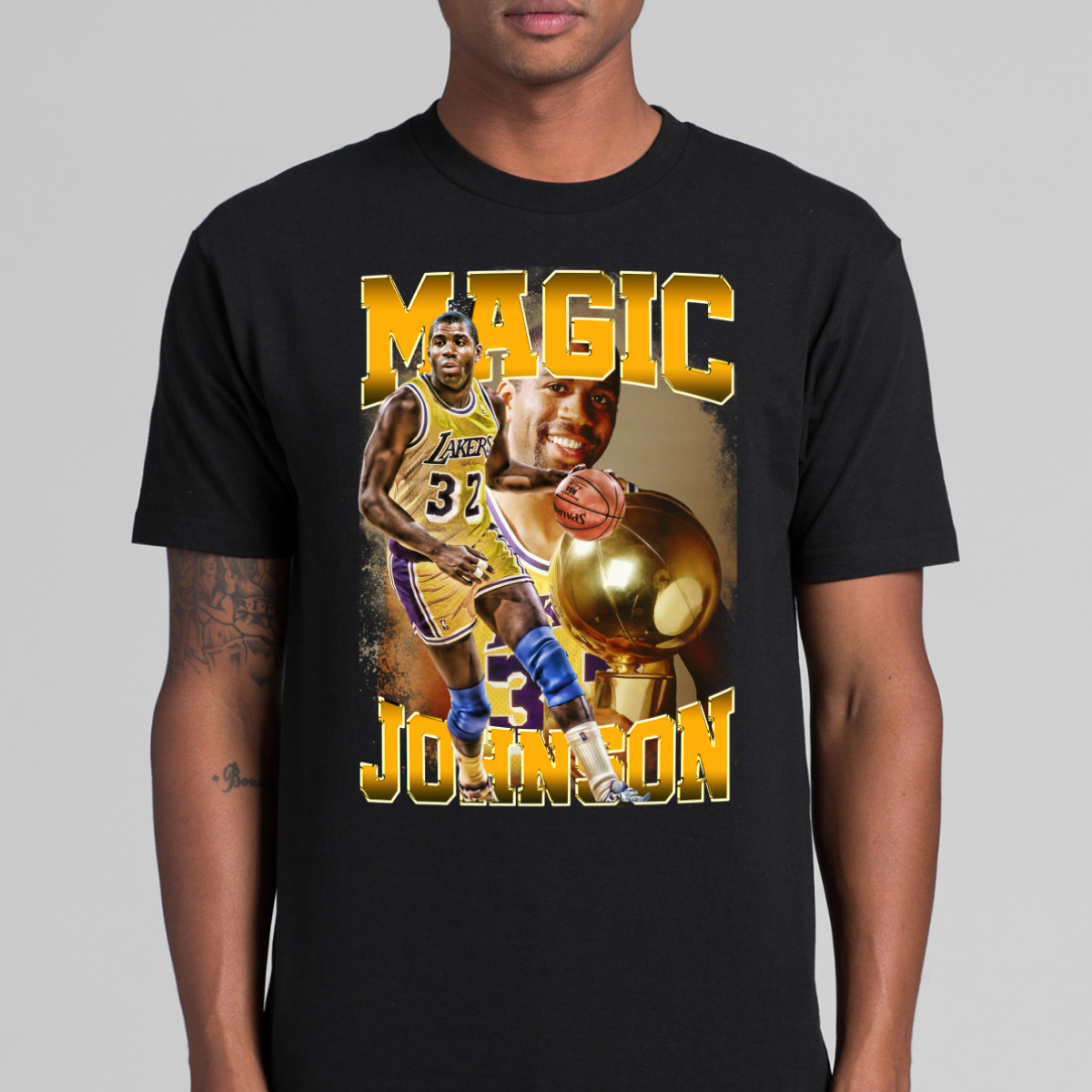 Magic Johnson NBA T-Shirt Sport Athlete Family Tee