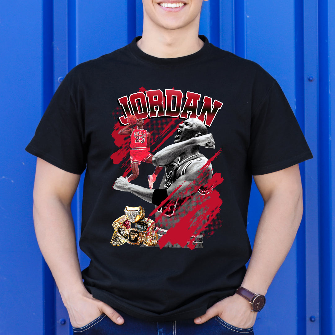 Michael Jordan V7 NBA T-Shirt Sport Athlete Family Tee