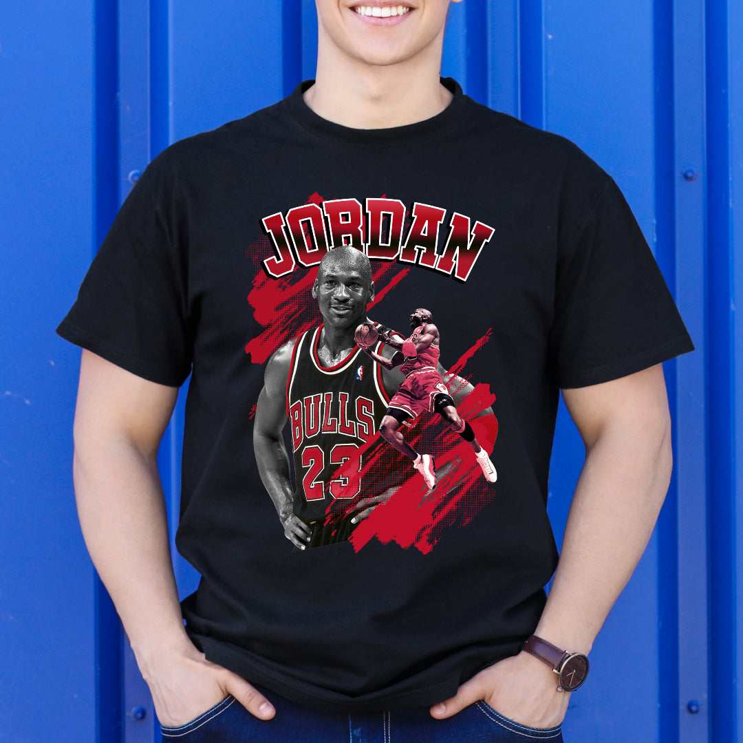 Michael Jordan V9 NBA T-Shirt Sport Athlete Family Tee