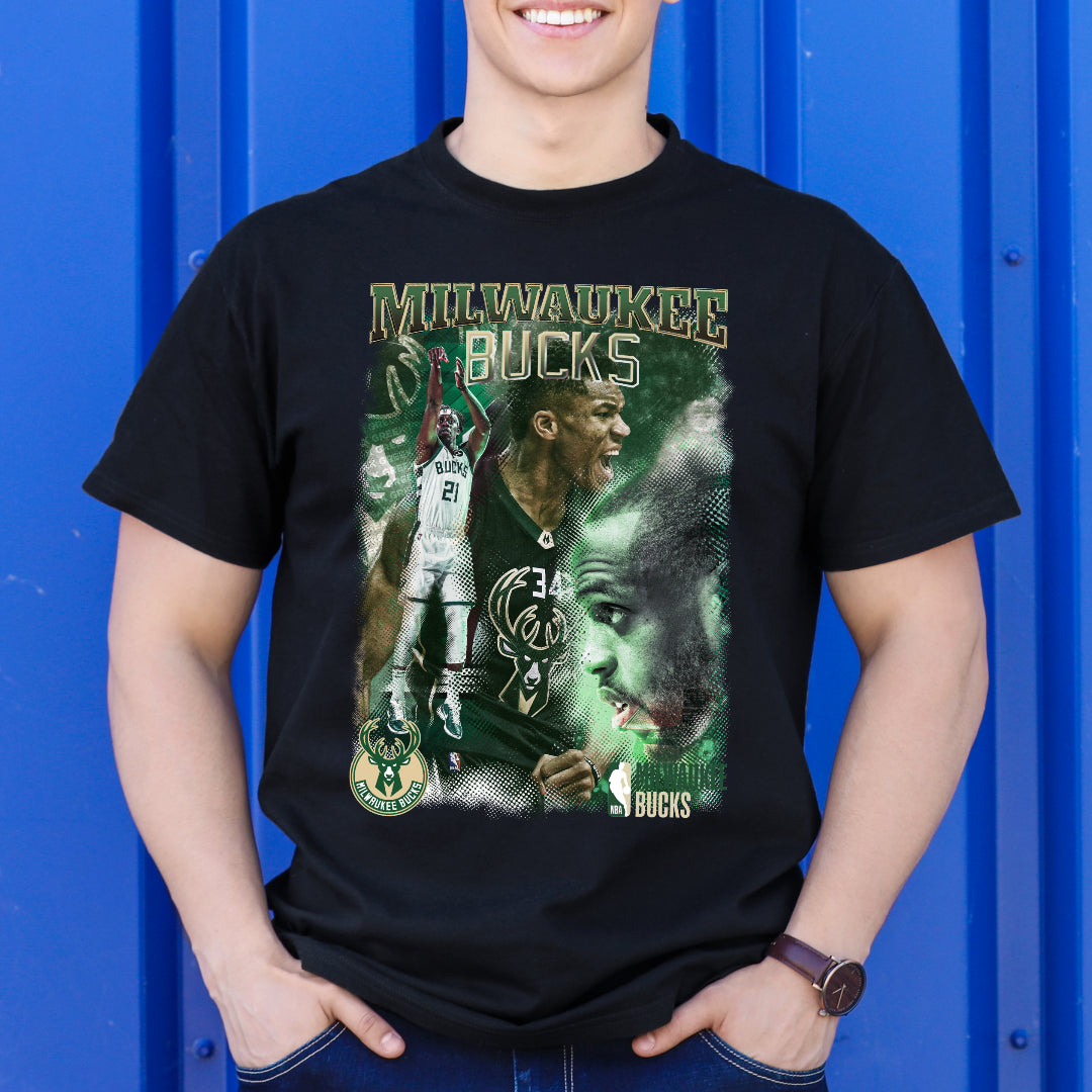 Milwaukee Bucks V3 NBA T-Shirt Sport Athlete Family Tee