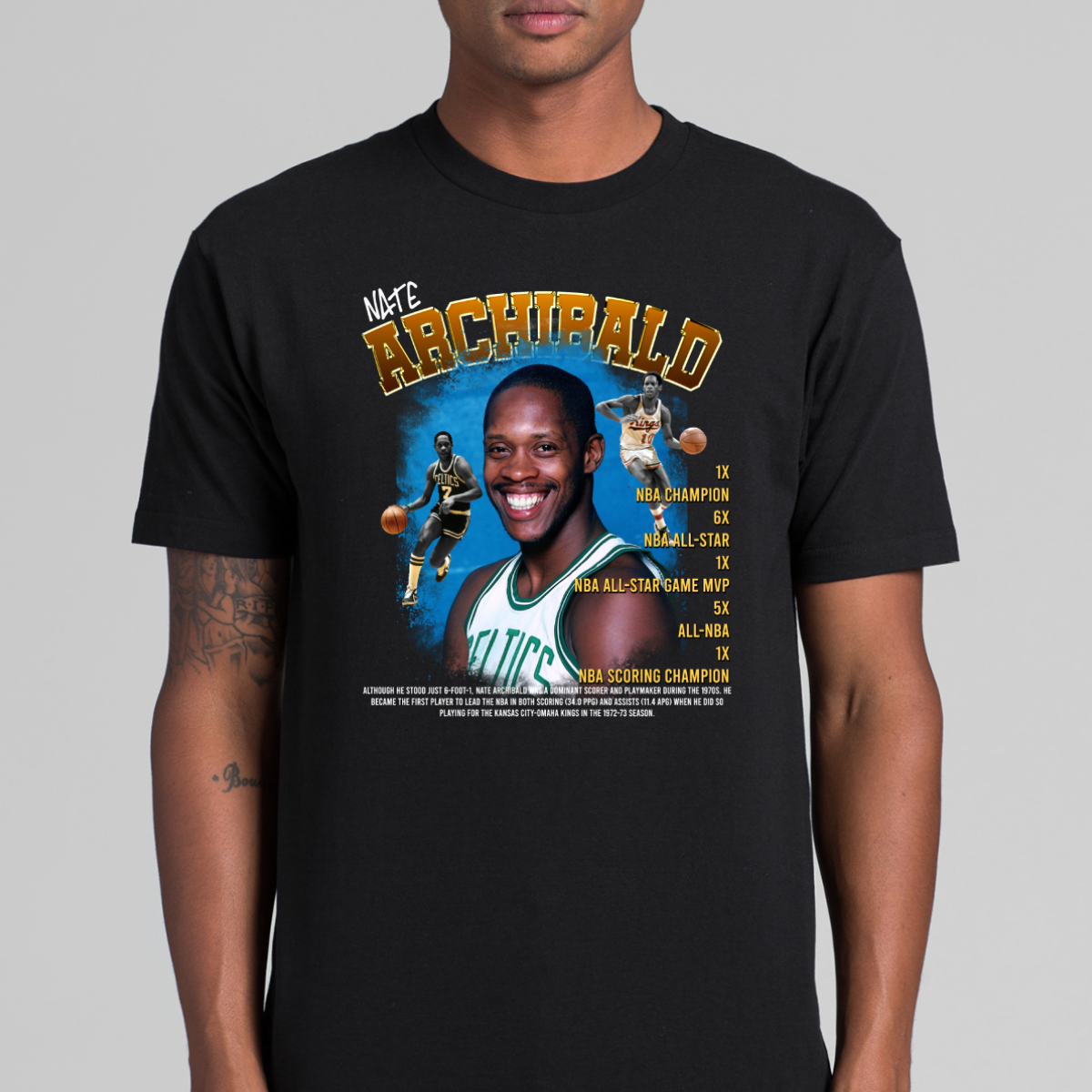 Nate Archibald NBA T-Shirt Sport Athlete Family Tee