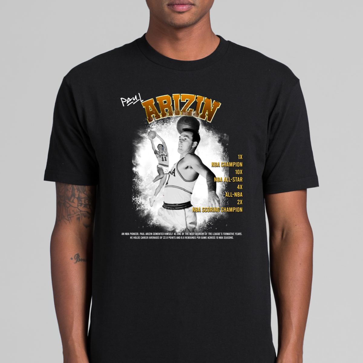 Paul Arizin NBA T-Shirt Sport Athlete Family Tee