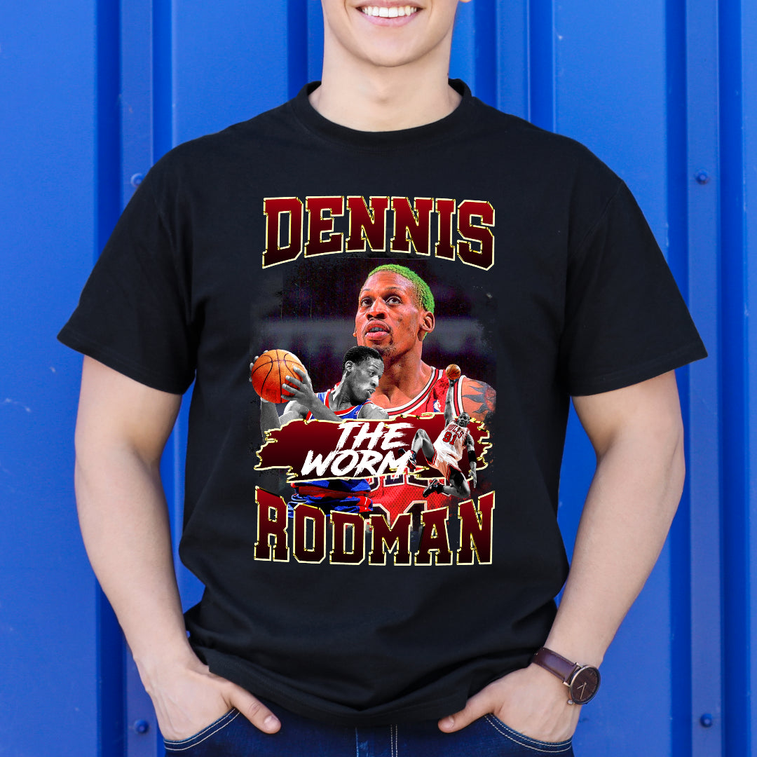 Dennis Rodman V4 NBA T-Shirt Sport Athlete Family Tee