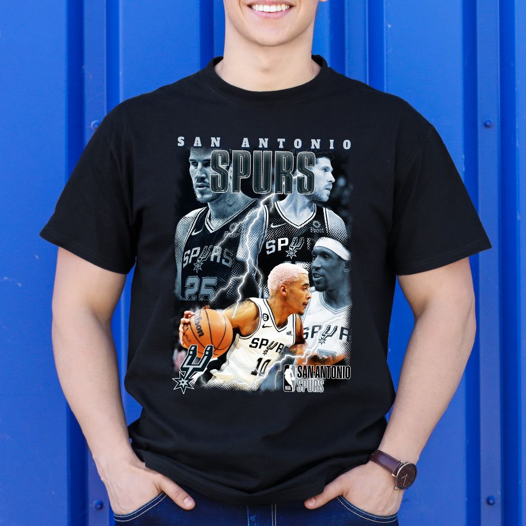 San Antonio Spurs NBA T-Shirt Sport Athlete Family Tee