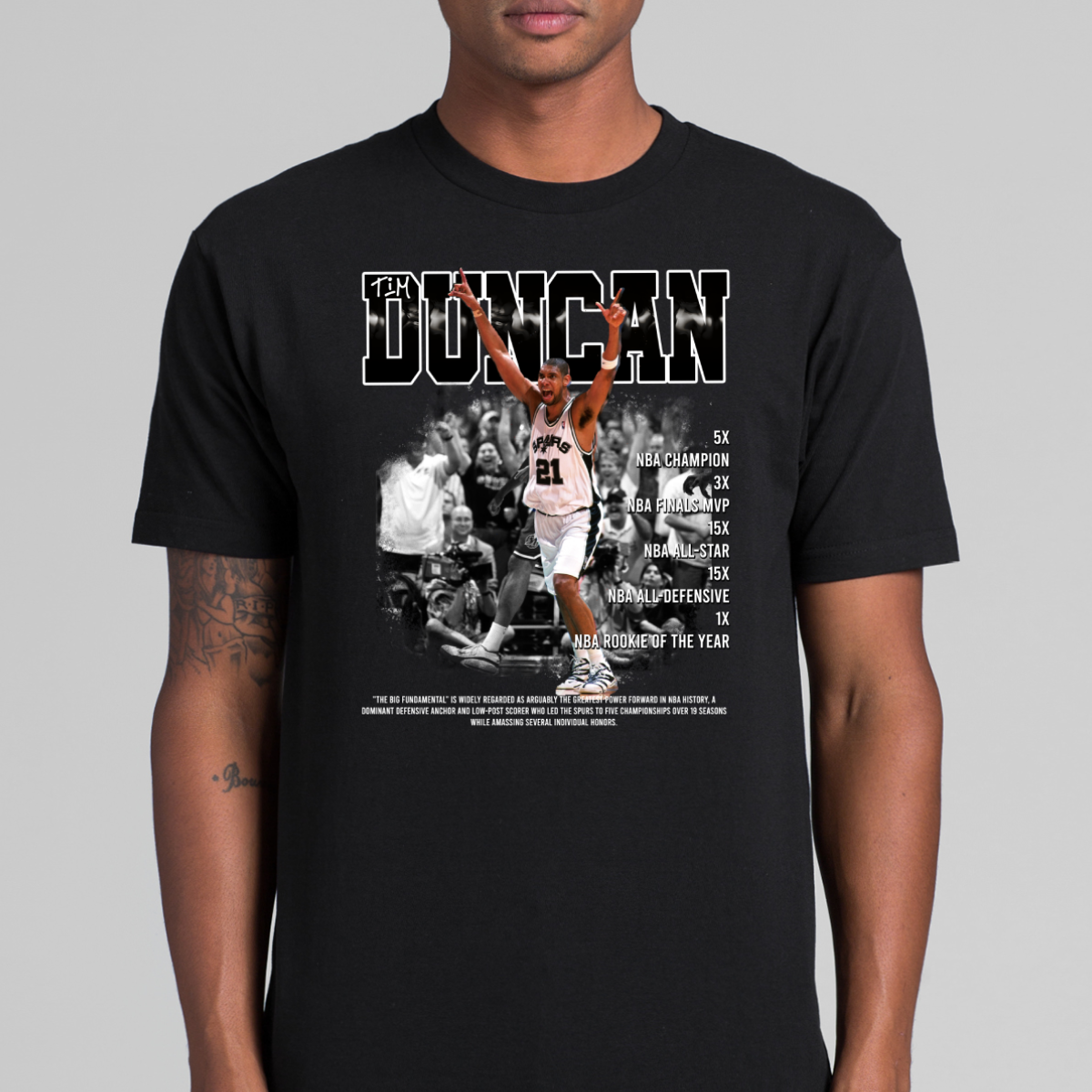 Tim Duncan NBA T-Shirt Sport Athlete Family Tee