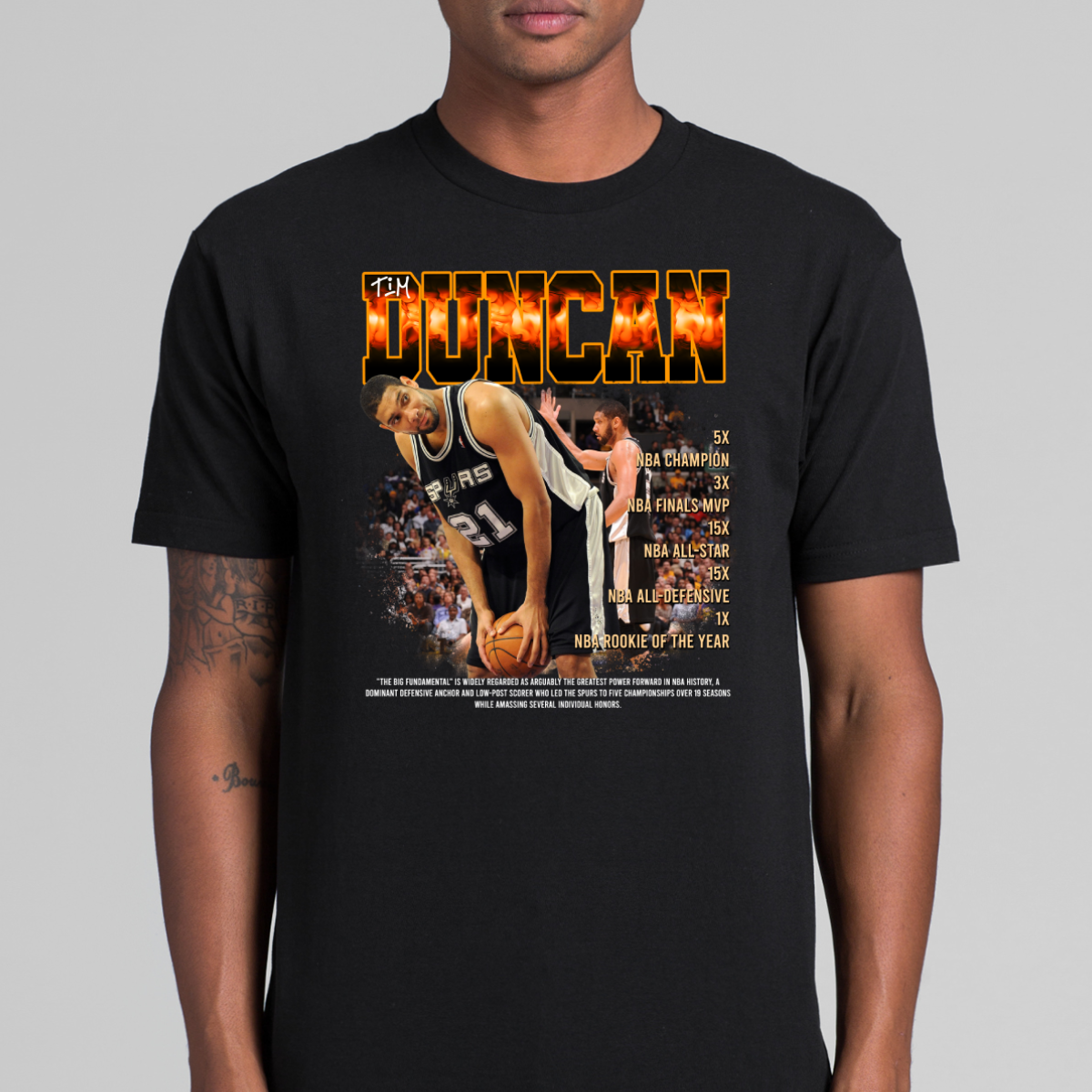 Tim Duncan V2 NBA T-Shirt Sport Athlete Family Tee