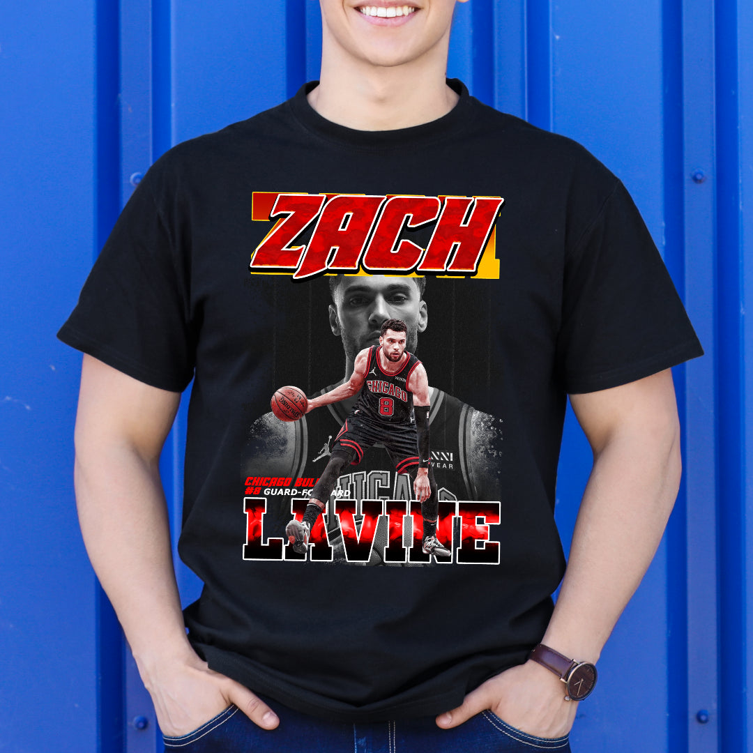 Zach LaVine NBA V2 T-Shirt Sport Athlete Family Tee