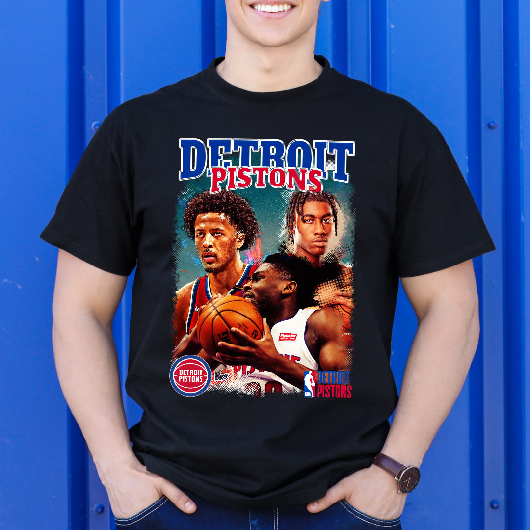 Detroit Pistons NBA T-Shirt Sport Athlete Family Tee