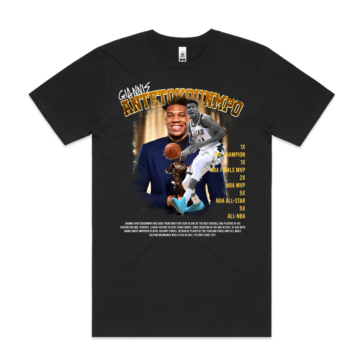 Giannis Antetokounmpo V3 NBA T-Shirt Sport Athlete Family Tee