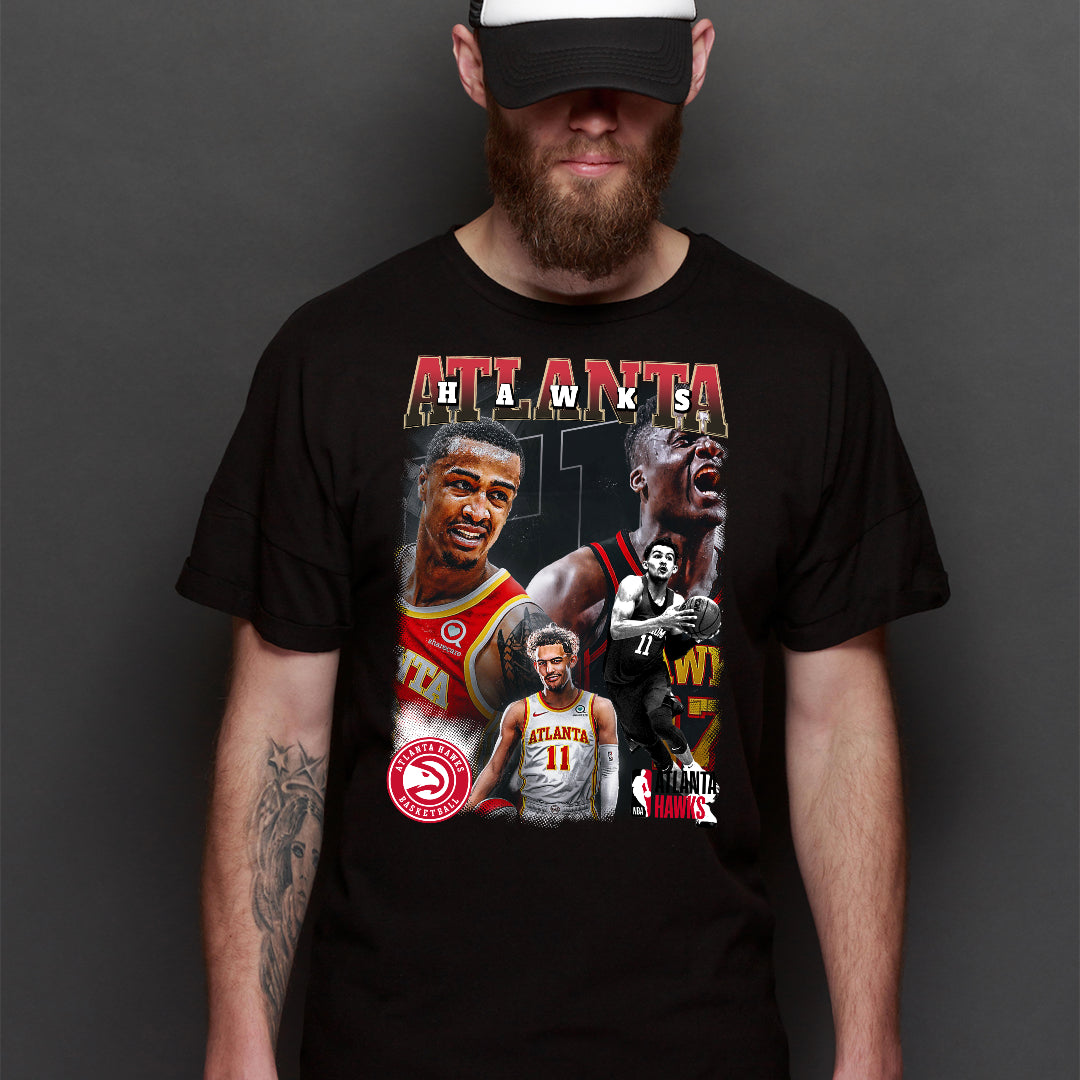 Atlanta Hawks NBA T-Shirt Sport Athlete Family Tee