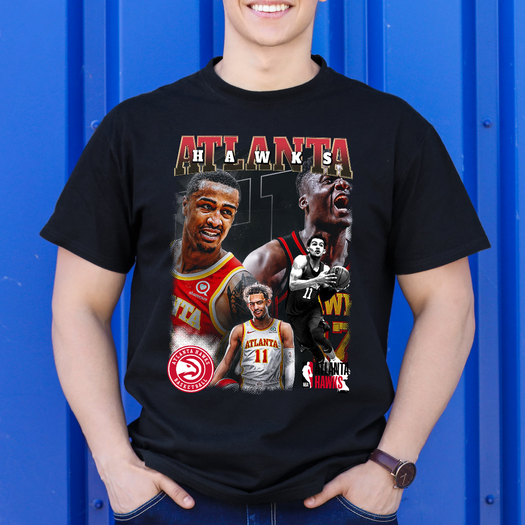Atlanta Hawks NBA T-Shirt Sport Athlete Family Tee