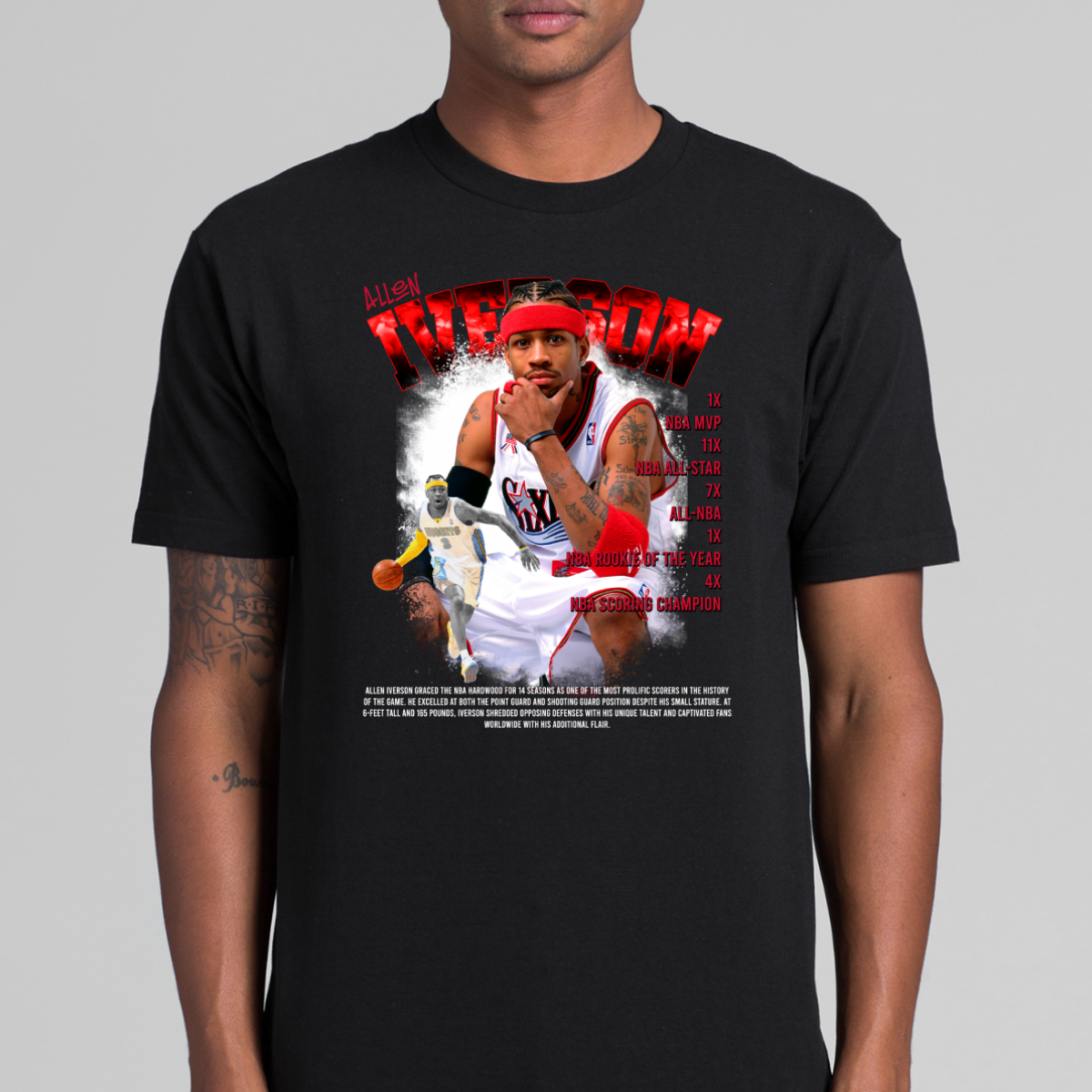 Allen Iverson V9 NBA T-Shirt Sport Athlete Family Tee