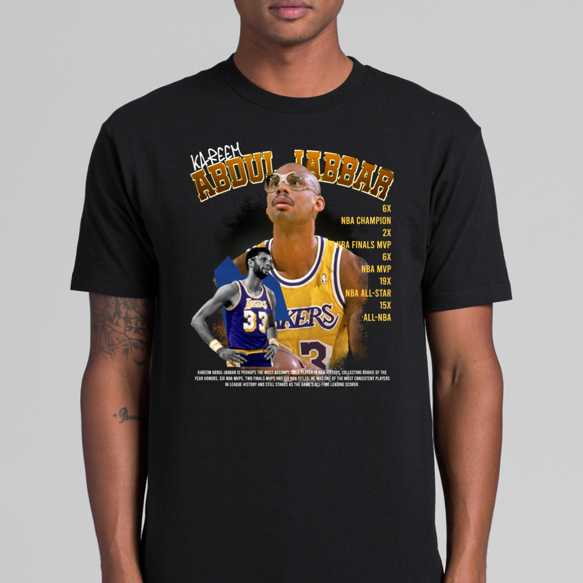 Kareem Abdul-Jabbar NBA T-Shirt Sport Athlete Family Tee