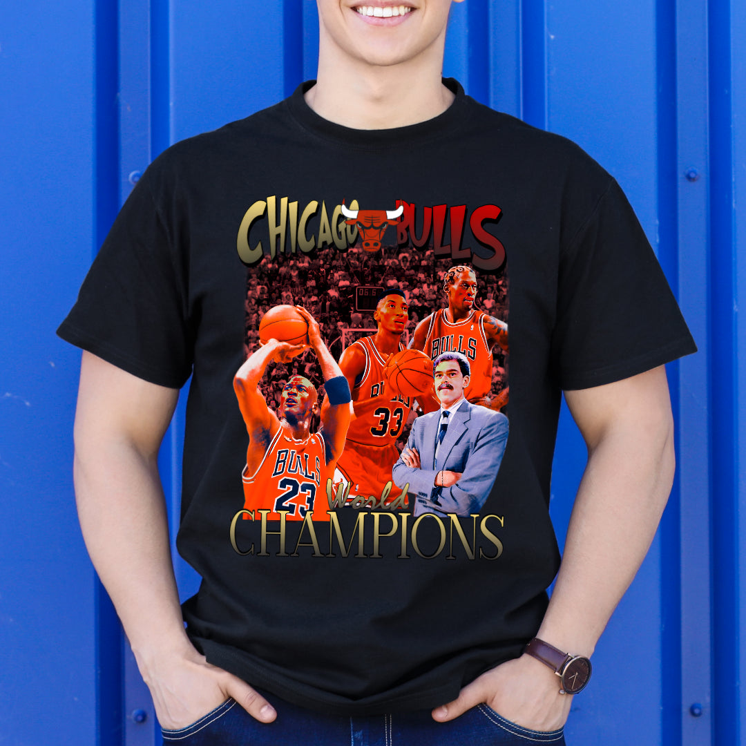 Chicago Bulls NBA V2 T-Shirt Sport Athlete Family Tee