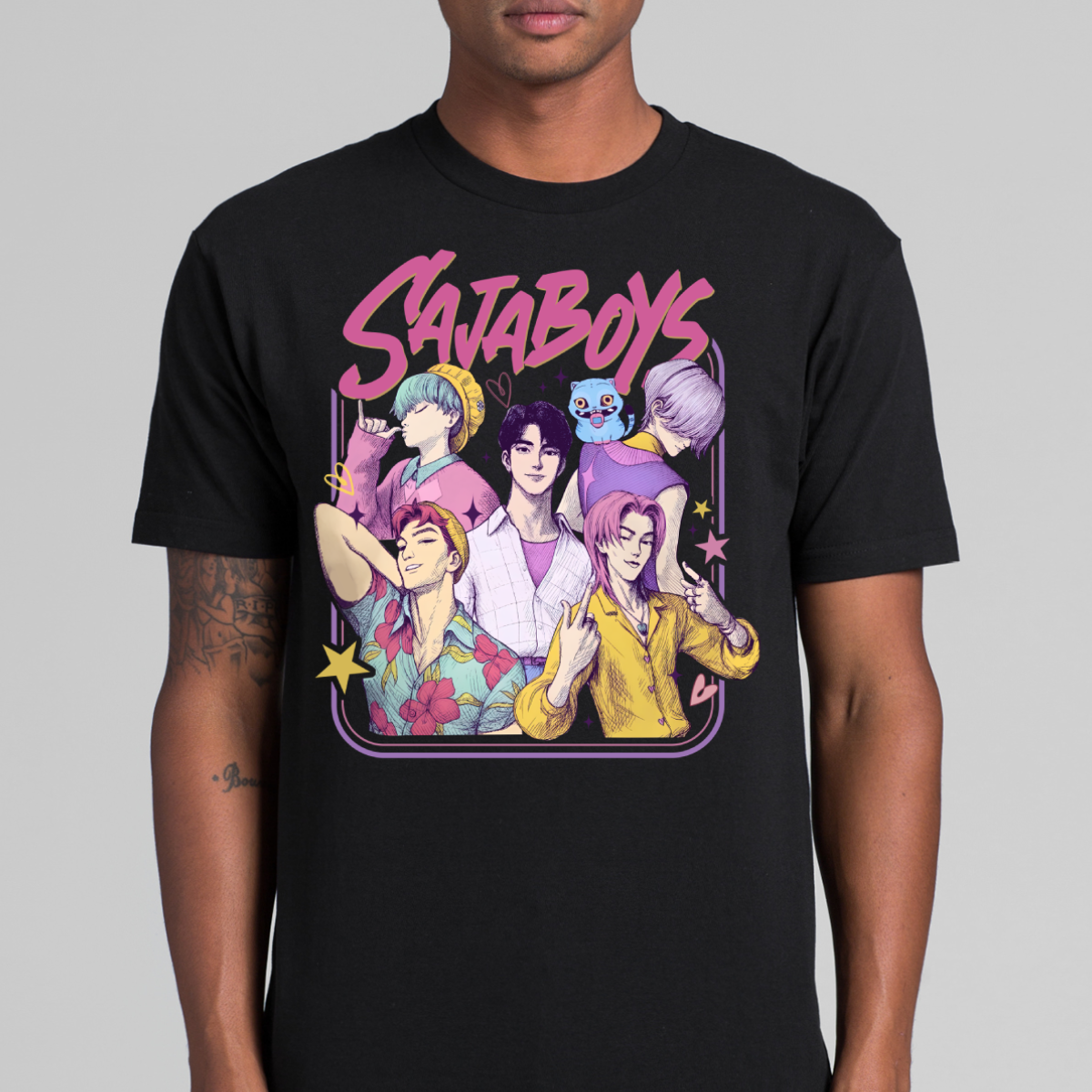 Saja Boys K-pop Demon Hunters V15 T-shirt Animation Movie Tee