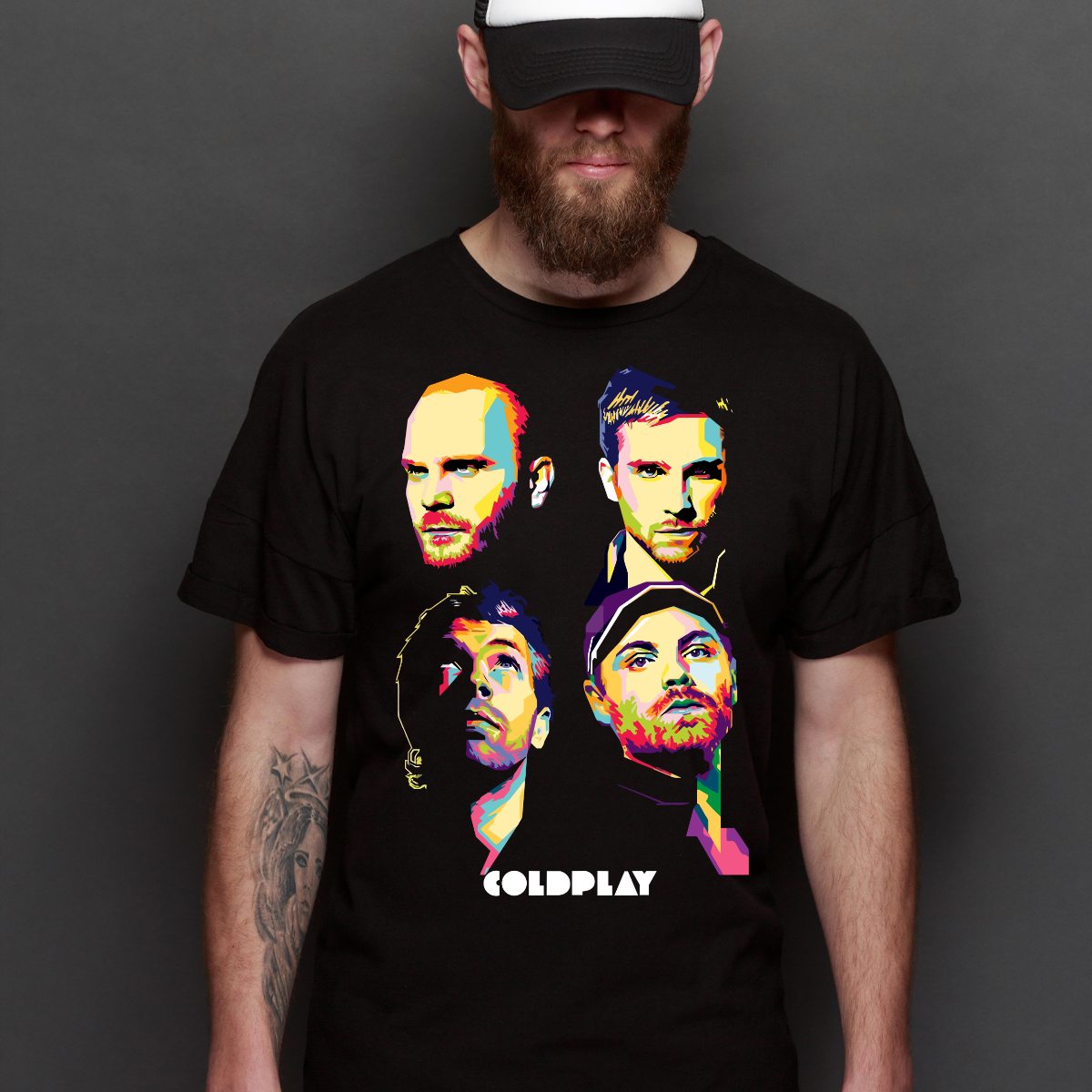 Coldplay V2 T-Shirt Band Family Tee Music Rock and Roll