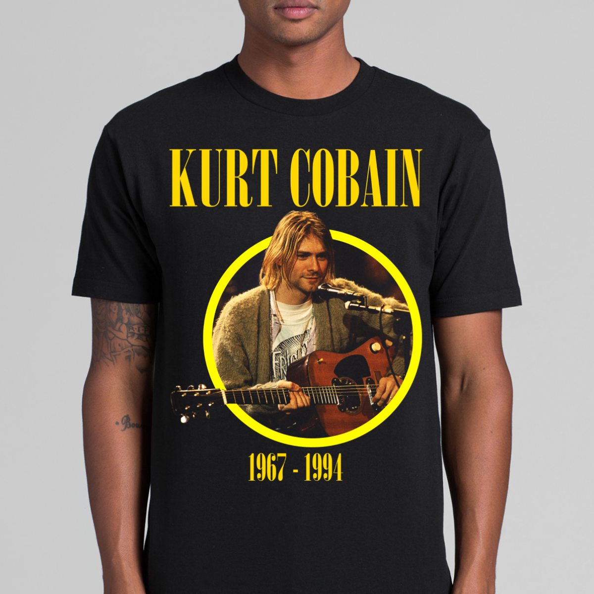 Nirvana Kurt Cobain V2 T-Shirt Band Family Tee Music Rock And Roll