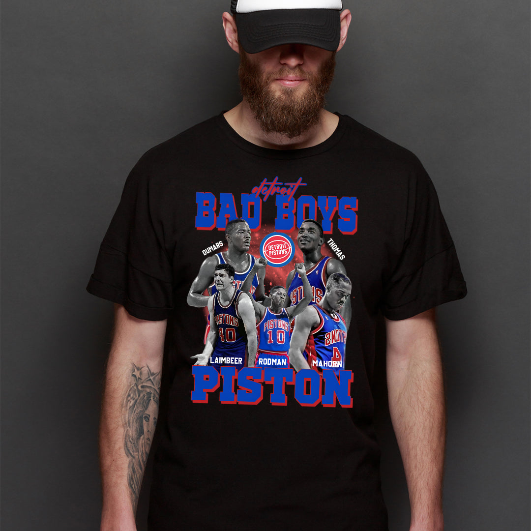 Detroit Pistons NBA V2 T-Shirt Sport Athlete Family Tee