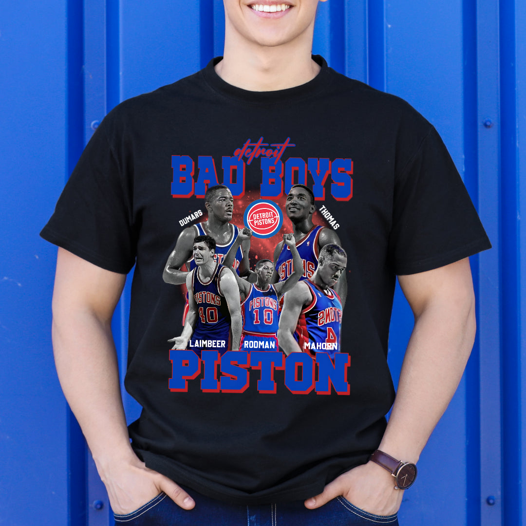 Detroit Pistons NBA V2 T-Shirt Sport Athlete Family Tee
