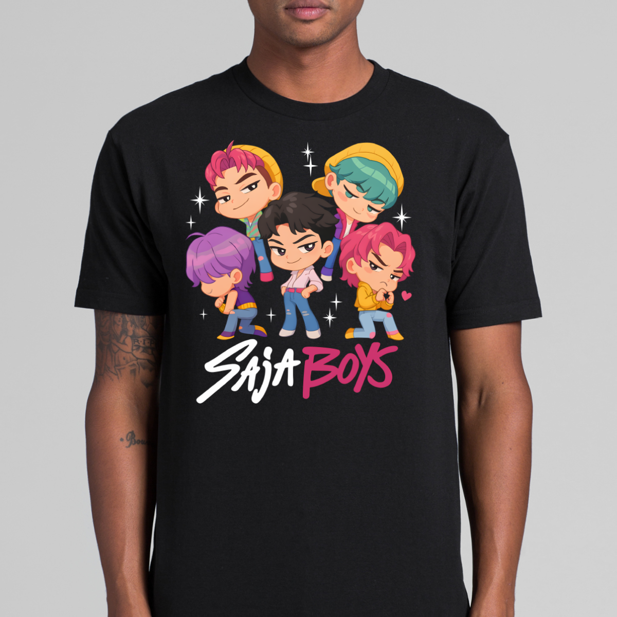 Saja Boys K-pop Demon Hunters V18 T-shirt Animation Movie Tee