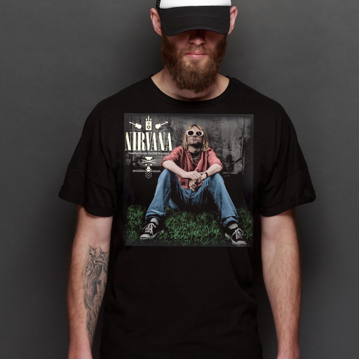 NIRVANA V5 T-Shirt Band Family Tee Music Rock And Roll