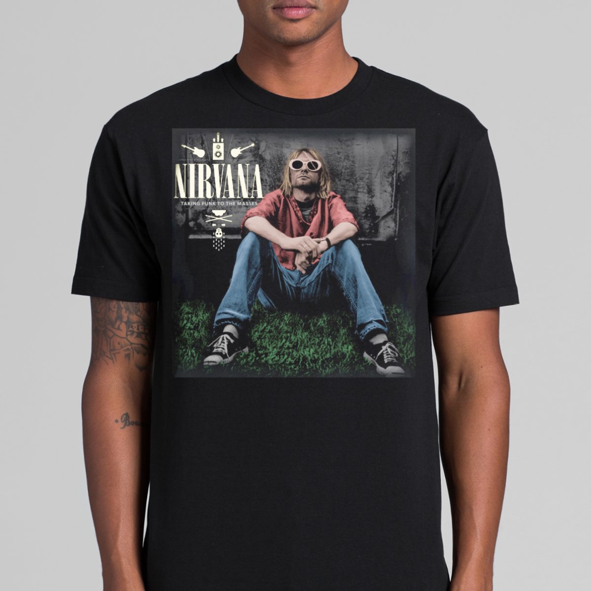 NIRVANA V5 T-Shirt Band Family Tee Music Rock And Roll
