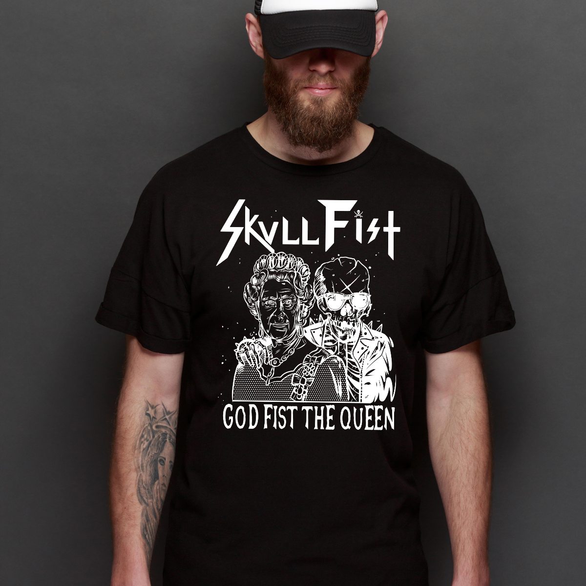 Skull Fist T-shirt Artist Family Music Rock And Roll Tee