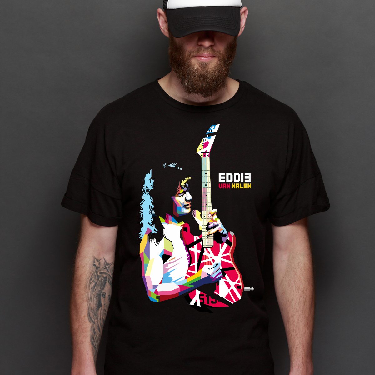 Eddie Van Halen V3 T-Shirt Band Family Tee Music Heavy Metal