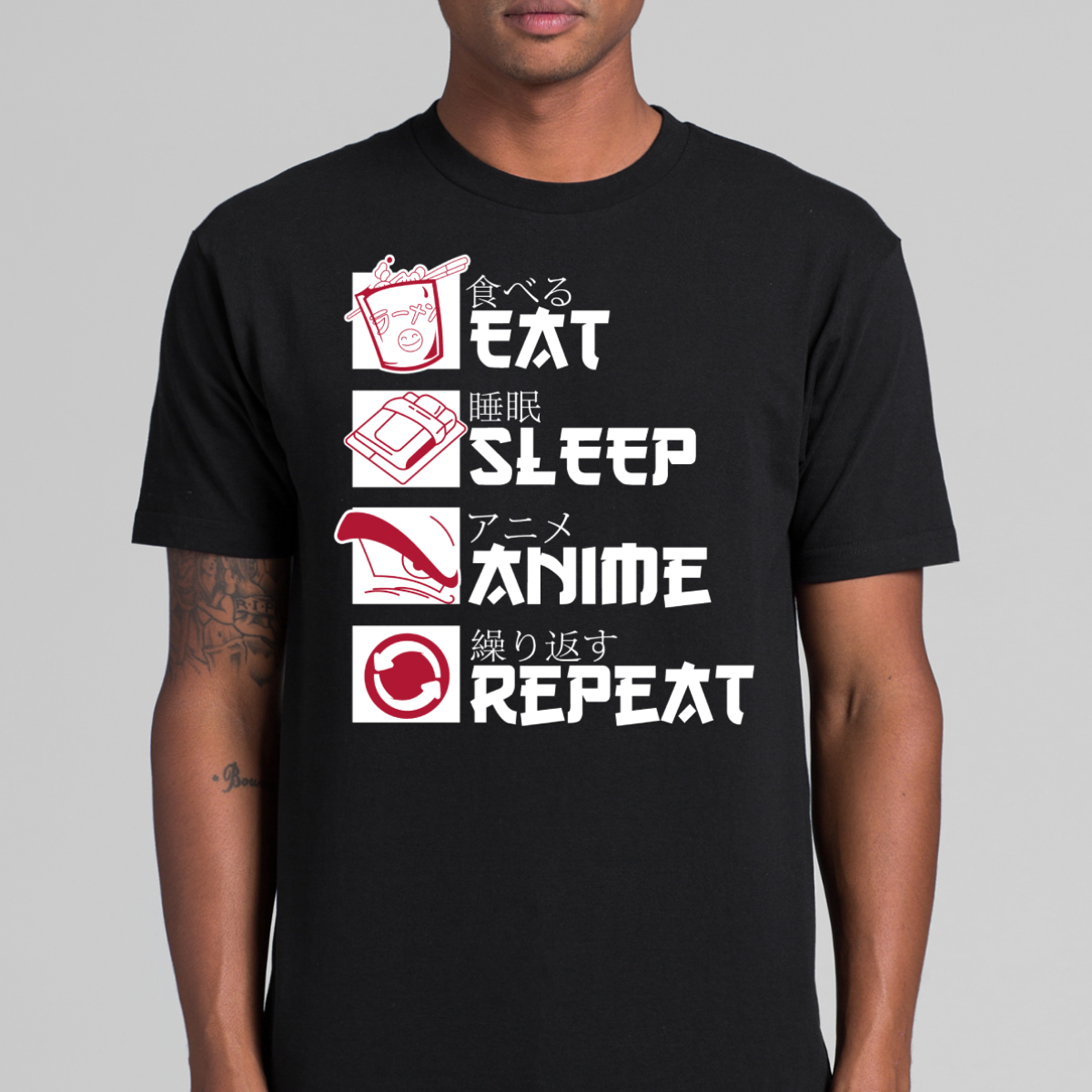Eat, Sleep, Anime, Repeat T-shirt Anime Lifestyle Tee