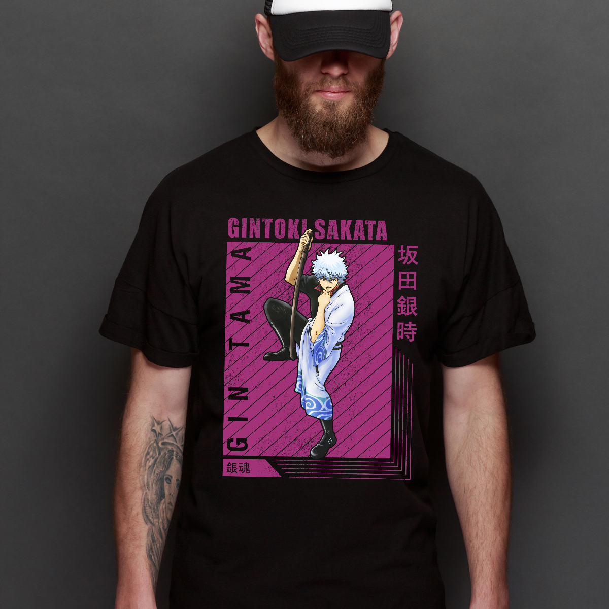 Gintama Gintoki Sakata V8 T-Shirt Japanese Anime Tee