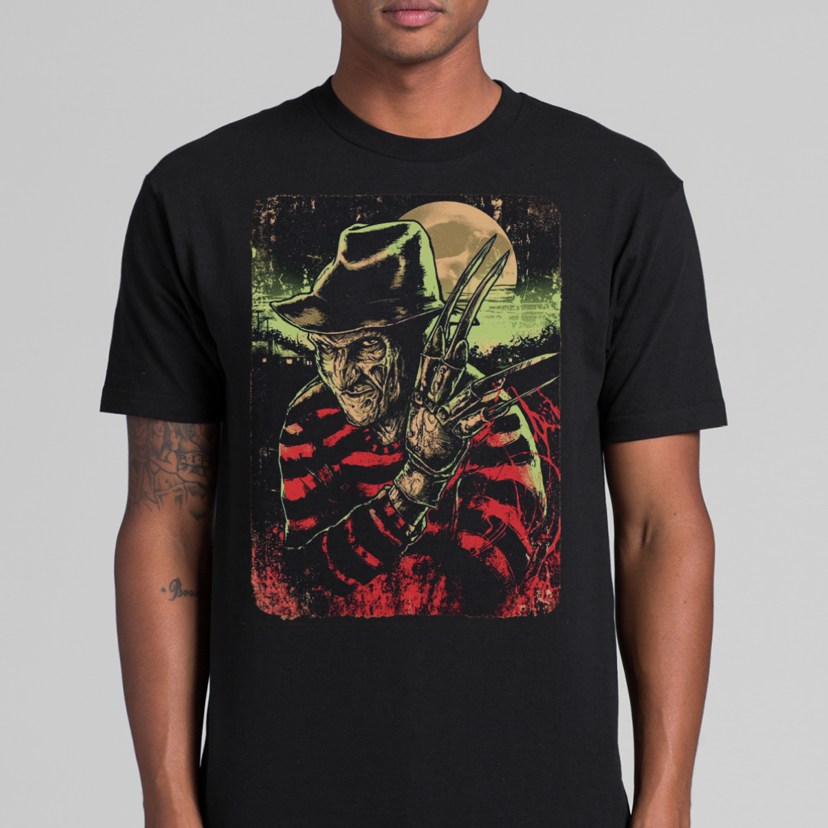 A Nightmare on Elm Street Freddy Krueger V3 Horror Movie T-Shirt Tee
