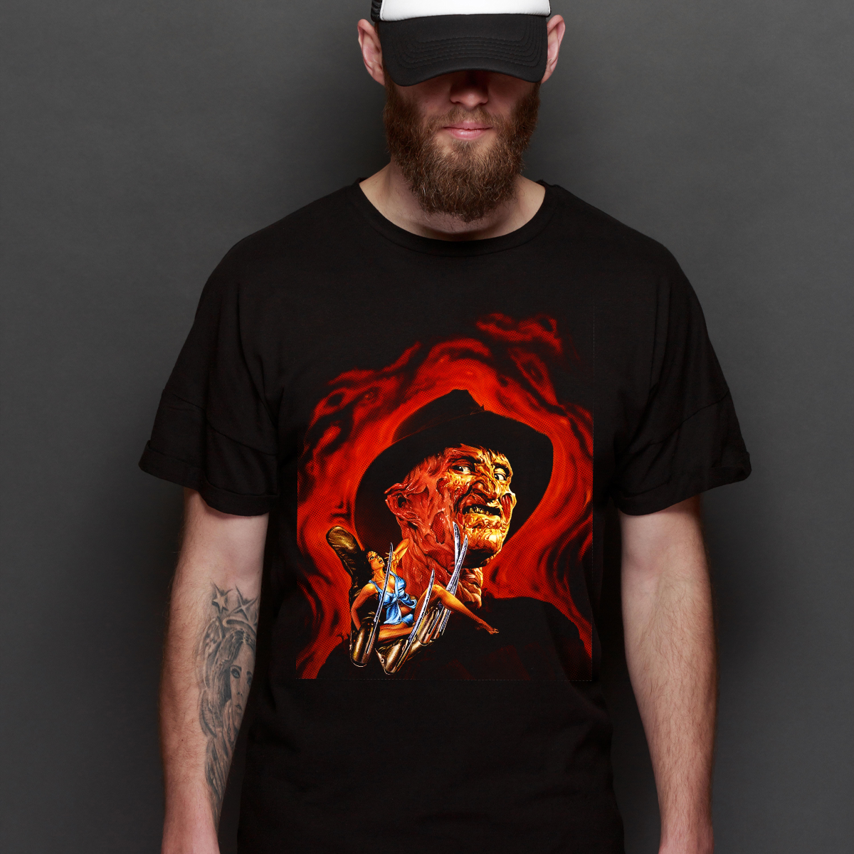 A Nightmare on Elm Street Freddy Krueger V5 Horror Movie T-Shirt Tee